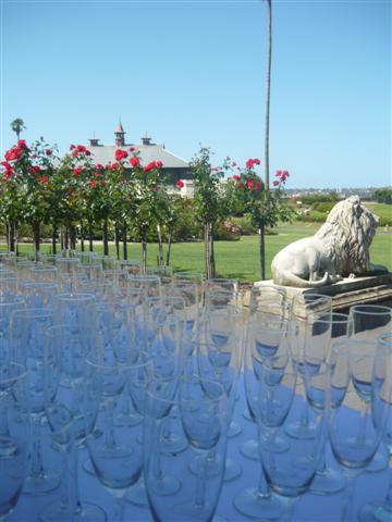 champagne at rose garden botanical gardens