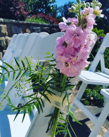 fresh floral aisle decoration